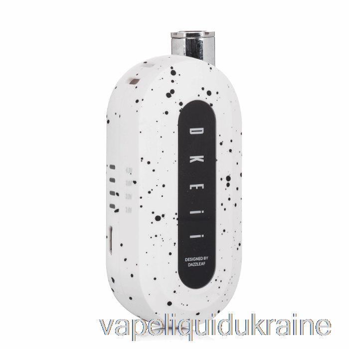 Vape Liquid Ukraine DAZZLEAF DKEii 510 Battery White Black Splatter